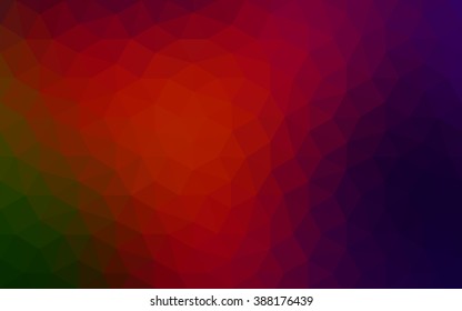 Multicolor dark red, green polygonal illustration, which consist of triangles. Geometric background in Origami style with gradient. Triangular design for your business.