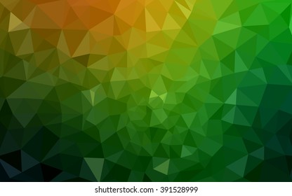Multicolor dark red, green polygonal illustration, which consist of triangles. Geometric background in Origami style with gradient. Triangular design for your business.