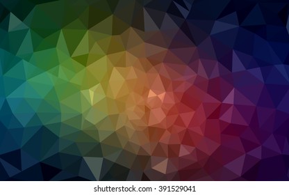 Multicolor dark red, green polygonal illustration, which consist of triangles. Geometric background in Origami style with gradient. Triangular design for your business.