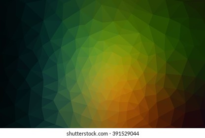Multicolor dark red, green polygonal illustration, which consist of triangles. Geometric background in Origami style with gradient. Triangular design for your business.