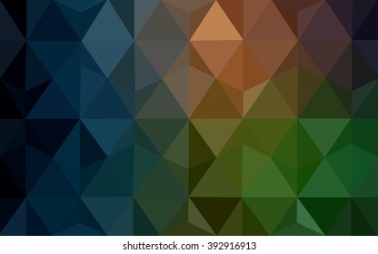 Multicolor dark red, green polygonal illustration, which consist of triangles. Geometric background in Origami style with gradient. Triangular design for your business.