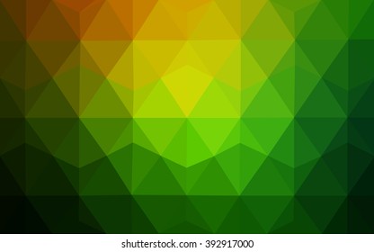 Multicolor dark red, green polygonal illustration, which consist of triangles. Geometric background in Origami style with gradient. Triangular design for your business.