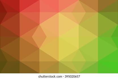 Multicolor dark red, green polygonal illustration, which consist of triangles. Geometric background in Origami style with gradient. Triangular design for your business.