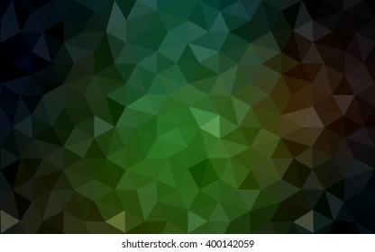 Multicolor dark red, green polygonal illustration, which consist of triangles. Geometric background in Origami style with gradient. Triangular design for your business.