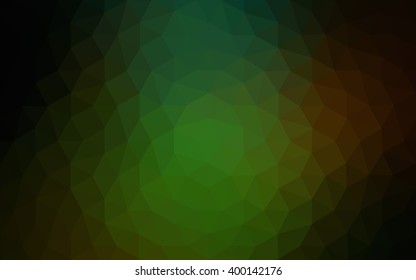 Multicolor dark red, green polygonal illustration, which consist of triangles. Geometric background in Origami style with gradient. Triangular design for your business.