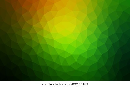 Multicolor dark red, green polygonal illustration, which consist of triangles. Geometric background in Origami style with gradient. Triangular design for your business.