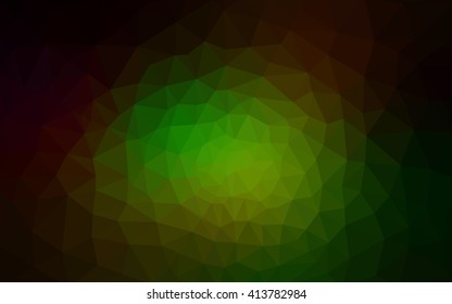 Multicolor dark red, green polygonal illustration, which consist of triangles. Geometric background in Origami style with gradient. Triangular design for your business.