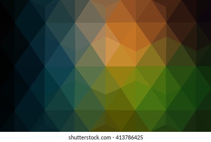 Multicolor dark red, green polygonal illustration, which consist of triangles. Geometric background in Origami style with gradient. Triangular design for your business.