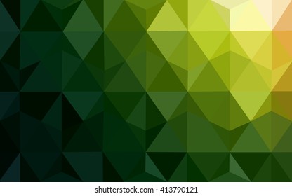 Multicolor dark red, green polygonal illustration, which consist of triangles. Geometric background in Origami style with gradient. Triangular design for your business.