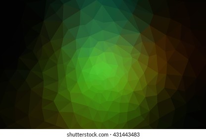 Multicolor dark red, green polygonal illustration, which consist of triangles. Geometric background in Origami style with gradient. Triangular design for your business.