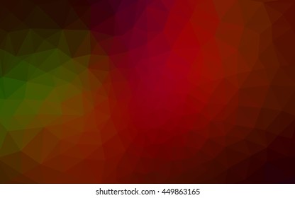 Multicolor dark red, green polygonal illustration, which consist of triangles. Geometric background in Origami style with gradient. Triangular design for your business.