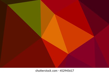Multicolor dark red, green polygonal illustration, which consist of triangles. Geometric background in Origami style with gradient. Triangular design for your business.