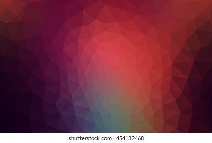 Multicolor dark red, green polygonal illustration, which consist of triangles. Geometric background in Origami style with gradient. Triangular design for your business.