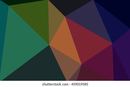 Multicolor dark red, green polygonal illustration, which consist of triangles. Geometric background in Origami style with gradient. Triangular design for your business.
