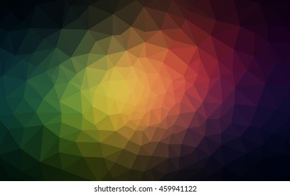 Multicolor dark red, green polygonal illustration, which consist of triangles. Geometric background in Origami style with gradient. Triangular design for your business.