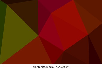 Multicolor dark red, green polygonal illustration, which consist of triangles. Geometric background in Origami style with gradient. Triangular design for your business.