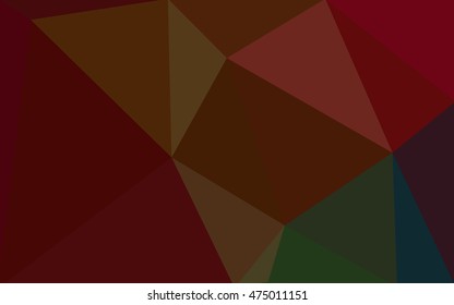 Multicolor dark red, green polygonal illustration, which consist of triangles. Geometric background in Origami style with gradient. Triangular design for your business.