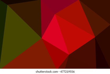 Multicolor dark red, green polygonal illustration, which consist of triangles. Geometric background in Origami style with gradient. Triangular design for your business.