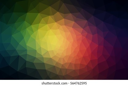 Multicolor dark red, green polygonal illustration, which consist of triangles. Geometric background in Origami style with gradient. Triangular design for your business.