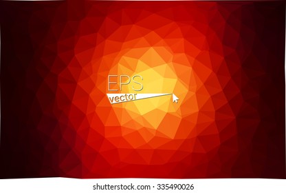 Multicolor dark red, yellow, orange  geometric rumpled triangular low poly style gradient illustration graphic background. Vector polygonal design for your business.