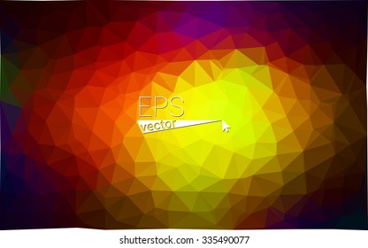 Multicolor dark red, yellow, orange  geometric rumpled triangular low poly style gradient illustration graphic background. Vector polygonal design for your business.