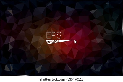 Multicolor dark red, yellow, orange  geometric rumpled triangular low poly style gradient illustration graphic background. Vector polygonal design for your business.