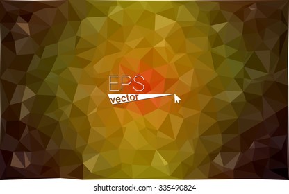 Multicolor dark red, yellow, orange  geometric rumpled triangular low poly style gradient illustration graphic background. Vector polygonal design for your business.