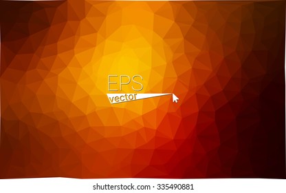 Multicolor dark red, yellow, orange  geometric rumpled triangular low poly style gradient illustration graphic background. Vector polygonal design for your business.