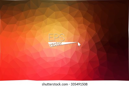 Multicolor dark red, yellow, orange  geometric rumpled triangular low poly style gradient illustration graphic background. Vector polygonal design for your business.