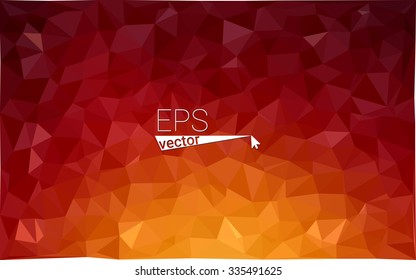 Multicolor dark red, yellow, orange  geometric rumpled triangular low poly style gradient illustration graphic background. Vector polygonal design for your business.