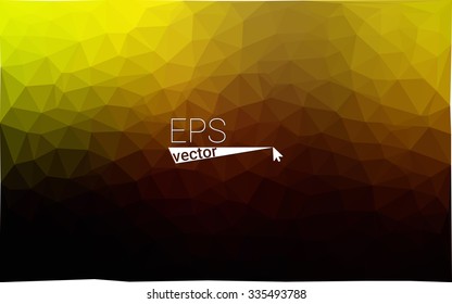Multicolor dark red, yellow, orange  geometric rumpled triangular low poly style gradient illustration graphic background. Vector polygonal design for your business.