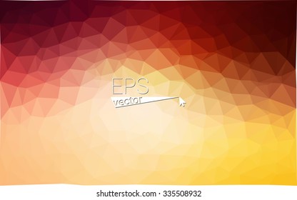 Multicolor dark red, yellow, orange  geometric rumpled triangular low poly style gradient illustration graphic background. Vector polygonal design for your business.