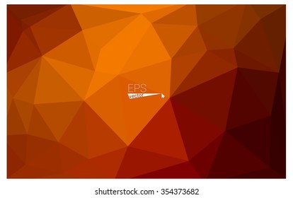 Multicolor dark red, yellow, orange geometric rumpled triangular low poly origami style gradient illustration graphic background. Vector polygonal design for your business.