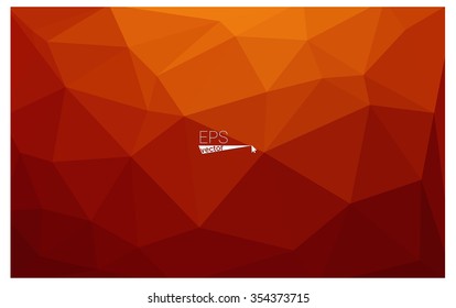 Multicolor dark red, yellow, orange geometric rumpled triangular low poly origami style gradient illustration graphic background. Vector polygonal design for your business.