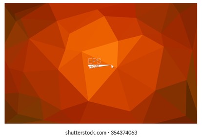 Multicolor dark red, yellow, orange geometric rumpled triangular low poly origami style gradient illustration graphic background. Vector polygonal design for your business.
