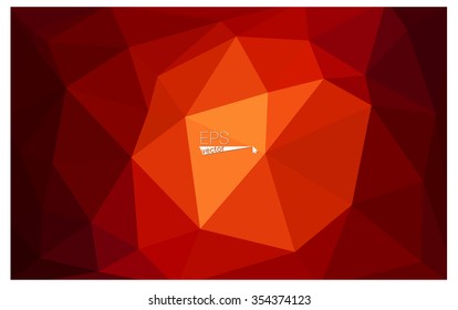 Multicolor dark red, yellow, orange geometric rumpled triangular low poly origami style gradient illustration graphic background. Vector polygonal design for your business.