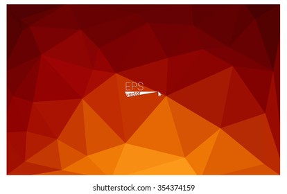 Multicolor dark red, yellow, orange geometric rumpled triangular low poly origami style gradient illustration graphic background. Vector polygonal design for your business.