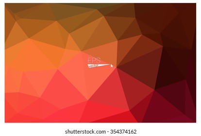 Multicolor dark red, yellow, orange geometric rumpled triangular low poly origami style gradient illustration graphic background. Vector polygonal design for your business.