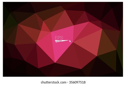 Multicolor dark red, yellow, orange geometric rumpled triangular low poly origami style gradient illustration graphic background. Vector polygonal design for your business.