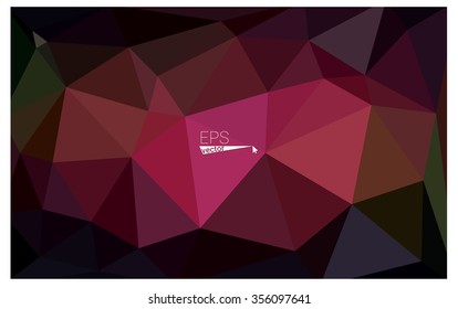 Multicolor dark red, yellow, orange geometric rumpled triangular low poly origami style gradient illustration graphic background. Vector polygonal design for your business.