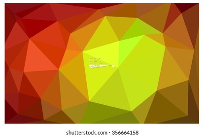 Multicolor dark red, yellow, orange geometric rumpled triangular low poly origami style gradient illustration graphic background. Vector polygonal design for your business.