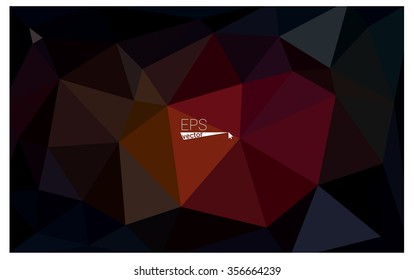 Multicolor dark red, yellow, orange geometric rumpled triangular low poly origami style gradient illustration graphic background. Vector polygonal design for your business.