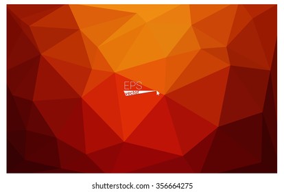 Multicolor dark red, yellow, orange geometric rumpled triangular low poly origami style gradient illustration graphic background. Vector polygonal design for your business.