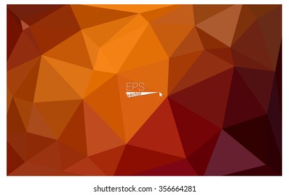Multicolor dark red, yellow, orange geometric rumpled triangular low poly origami style gradient illustration graphic background. Vector polygonal design for your business.