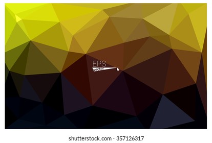 Multicolor dark red, yellow, orange geometric rumpled triangular low poly origami style gradient illustration graphic background. Vector polygonal design for your business.