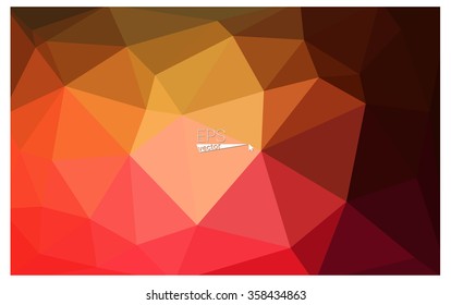 Multicolor dark red, yellow, orange geometric rumpled triangular low poly origami style gradient illustration graphic background. Vector polygonal design for your business.