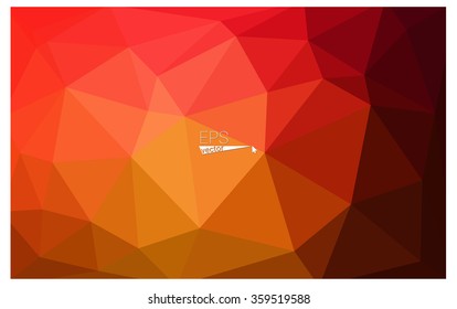 Multicolor dark red, yellow, orange geometric rumpled triangular low poly origami style gradient illustration graphic background. Vector polygonal design for your business.