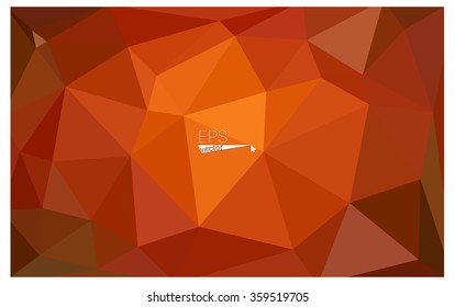 Multicolor dark red, yellow, orange geometric rumpled triangular low poly origami style gradient illustration graphic background. Vector polygonal design for your business.