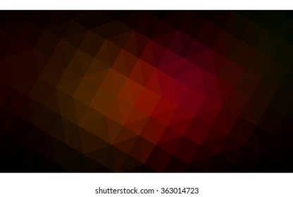 Multicolor dark red, yellow, orange polygonal illustration, which consist of triangles. Geometric background in Origami style with gradient. Triangular design for your business in vector.
