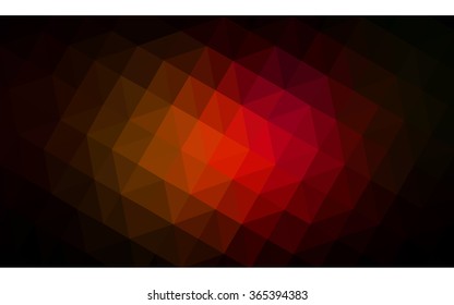 Multicolor dark red, yellow, orange polygonal illustration, which consist of triangles. Geometric background in Origami style with gradient. Triangular design for your business in vector.